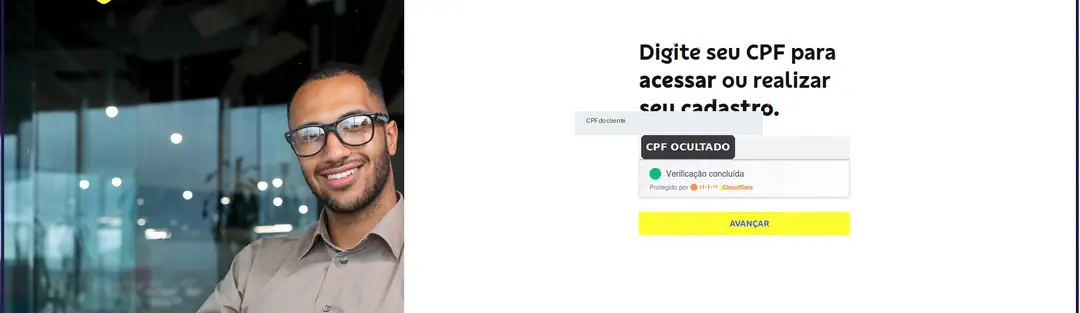 Tela de login do Portal Developers BB com o campo de CPF e o botão Avançar