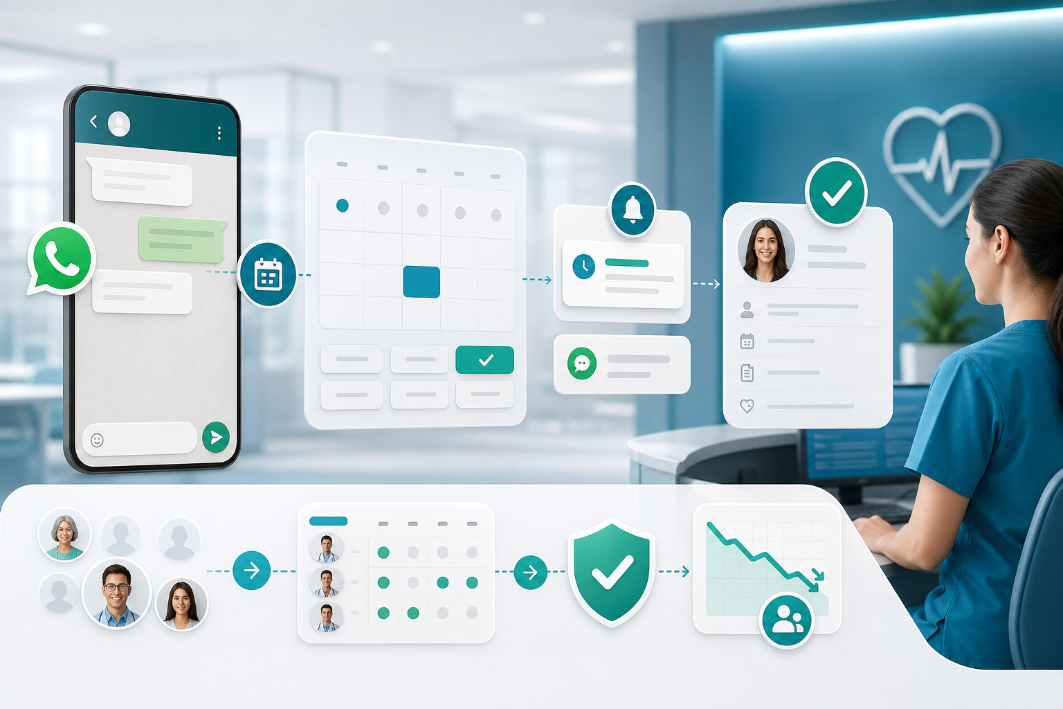 Sistema para agendamento de consultas pelo WhatsApp: Como automatizar e reduzir faltas