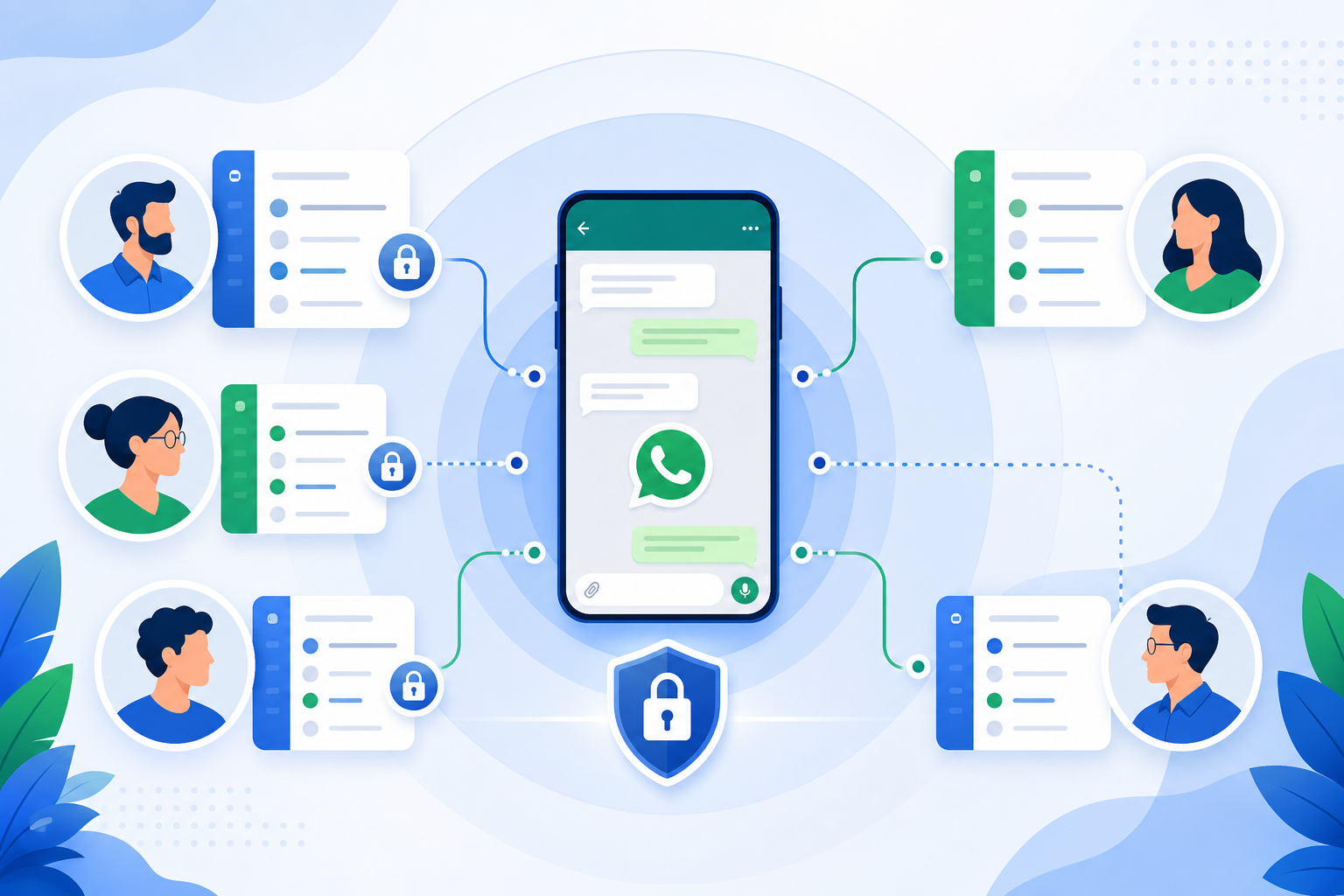 Cinco consultores utilizando o mesmo WhatsApp com privacidade: é possível?