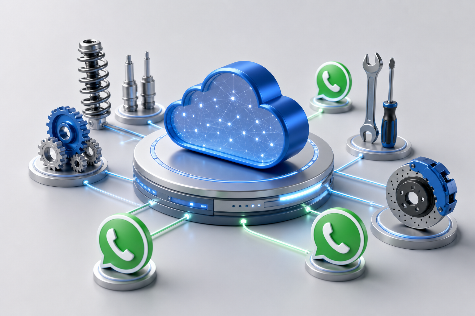 Metáfora visual de eficiência e tecnologia automotiva digital